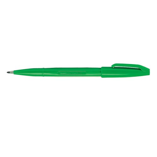 Pentel+Sign+Pen+S520+Fibre+Tipped+2.0mm+Tip+1.0mm+Line+Green+Ref+S520-D+%5BPack+12%5D