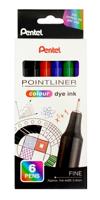 PENTEL S40 POINTLINERS ASSORTED PK6
