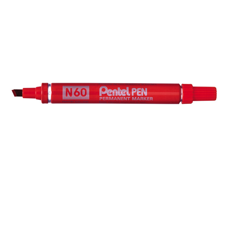 N60 Perm Marker Chisel Tip RD PK12