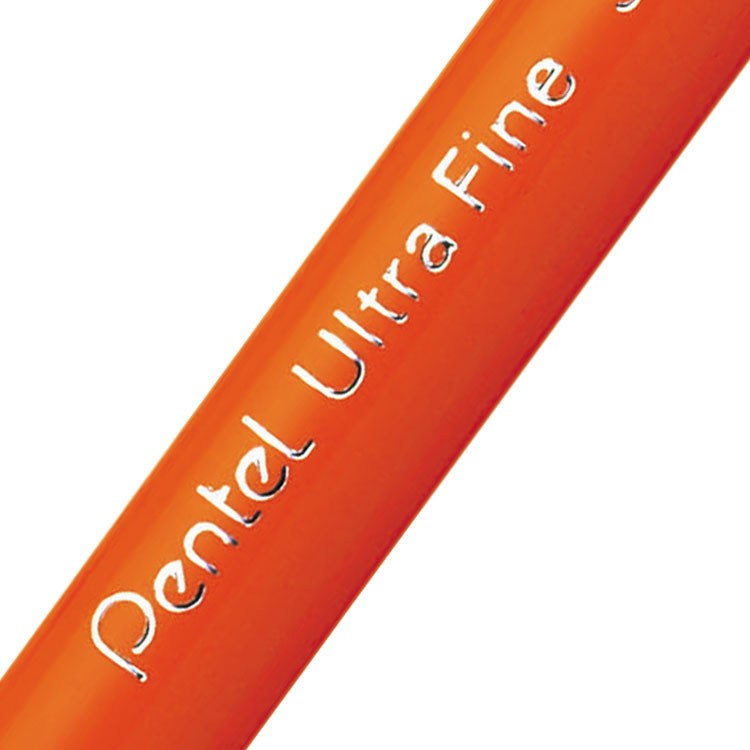 Pentel Ultra Fine Fineliner Pen 0.6mm Tip 0.3mm Line Black (Pack 12)