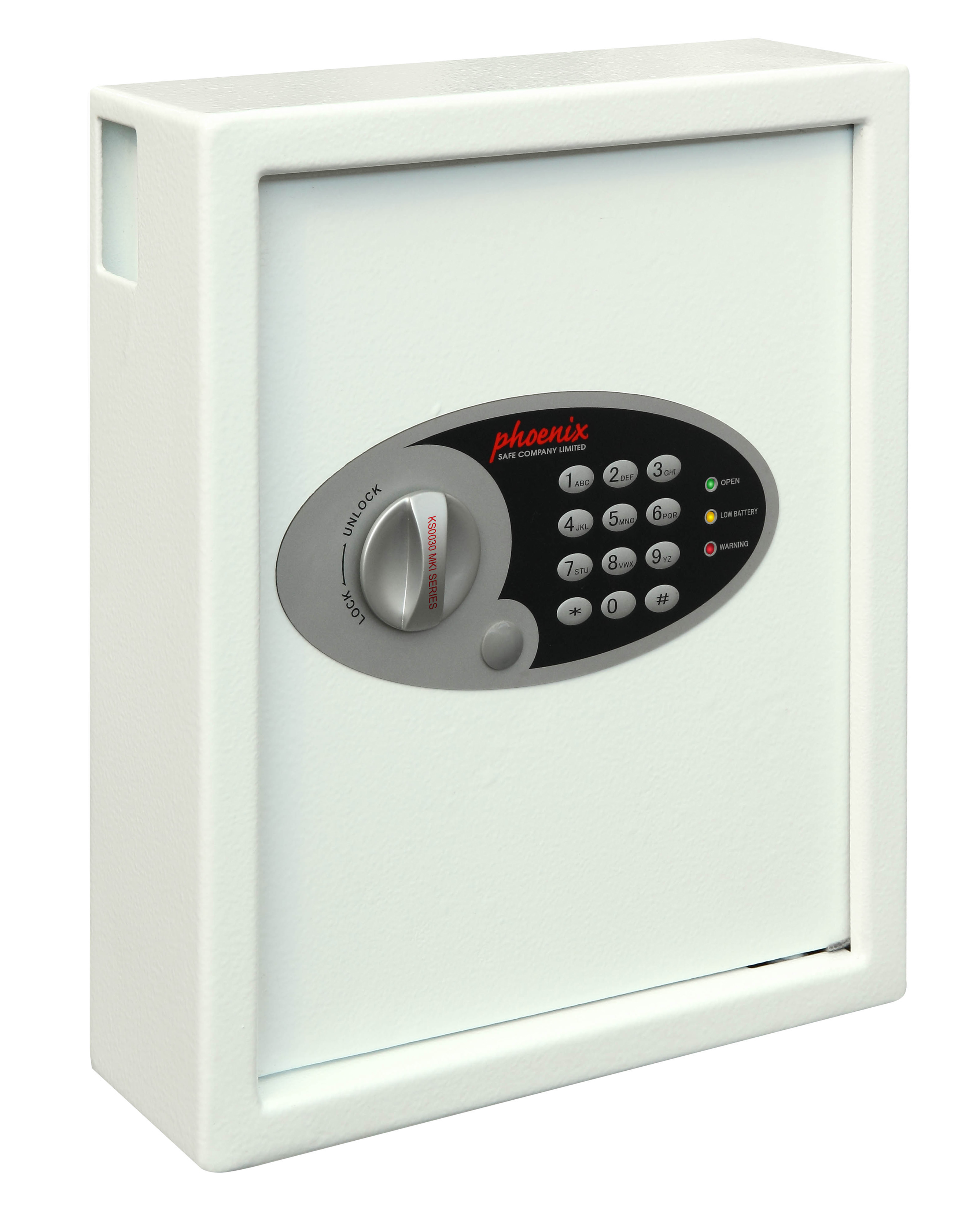 Safes Phoenix Cygnus Key Deposit Safe 48 Hook Electronic Lock White KS0032E