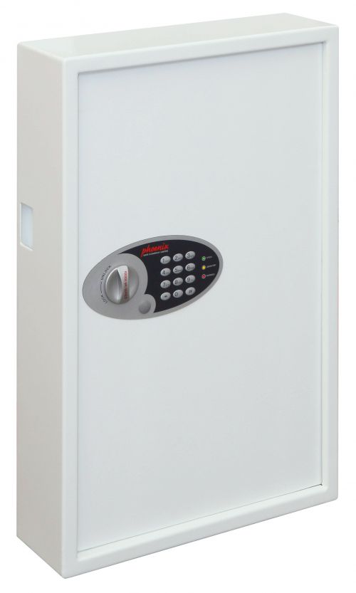 Safes Phoenix Cygnus Key Deposit Safe 144 Hook Electronic Lock White KS0033E