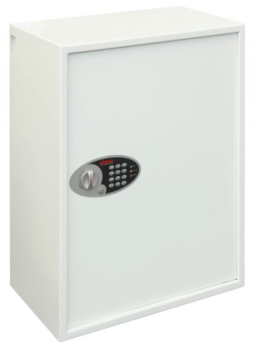 Safes Phoenix Cygnus Key Deposit Safe 300 Hook Electronic Lock White KS0034E
