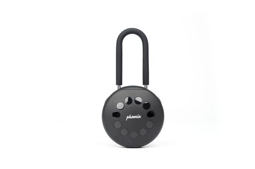 Key Cabinets Phoenix Palm Smart Key Safe and Padlock Shackle Black KS0213ES