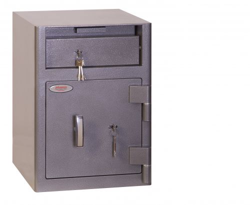 Safes Phoenix Cash Deposit Size 1 Security Safe Key Lock Graphite Grey SS0996KD