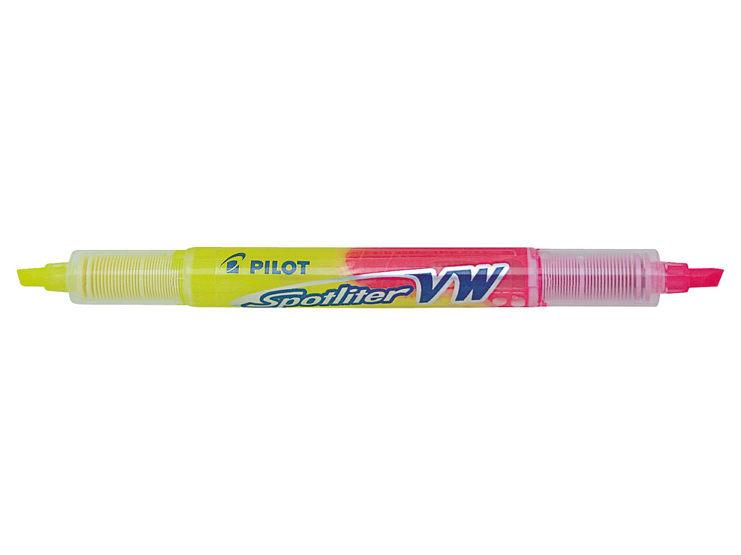 Pilot Begreen Spotliter VW Highlighter Pen Twin Chisel Tip 3.3mm Line Yellow/Pink (Pack 10)