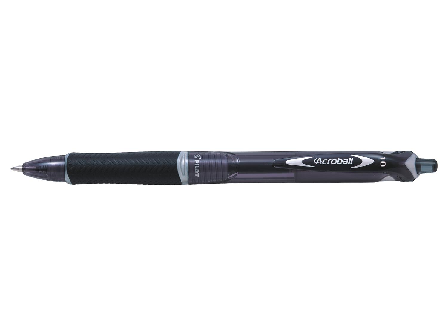 Ball Point Pens Pilot BeGreen Acroball Retractable Ballpoint Pen Recycled 1mm Tip 0.32mm Line Black (Pack 10)