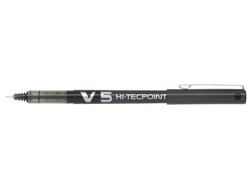 Pilot+V5+Hi-Tecpoint+Liquid+Ink+Rollerball+Pen+0.5mm+Tip+0.3mm+Line+Black+%28Pack+12%29+-+100101201