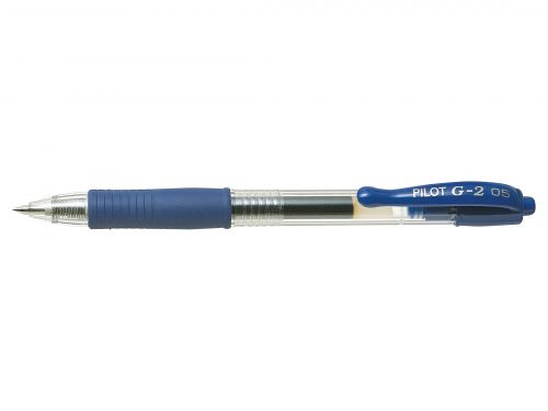 Pilot+G-205+Retractable+Gel+Rollerball+Pen+0.5mm+Tip+0.32mm+Line+Blue+%28Pack+12%29+-+40101203