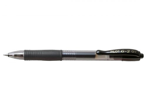Pilot+G-207+Retractable+Gel+Rollerball+Pen+0.7mm+Tip+0.39mm+Line+Black+%28Pack+12%29+-+41101201