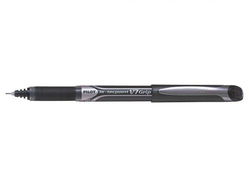 Pilot+V7+Hi-Tecpoint+Rollerball+Pen+Rubber+Grip+Fine+0.7mm+Tip+0.5mm+Line+Black+Ref+BXGPNV701+%5BPack+12%5D