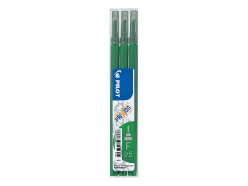 Rollerball Pilot Refill for FriXion Point Pens 0.5mm Tip Green (Pack 3)