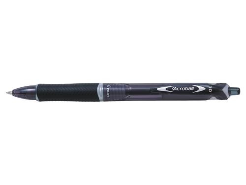 Ball Point Pens Pilot BeGreen Acroball Retractable Ballpoint Pen Recycled 1mm Tip 0.32mm Line Black (Pack 10)