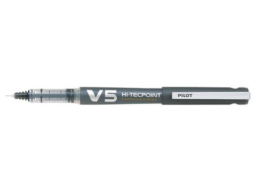 Pilot Begreen V5 Hi-Tecpoint Cartridge System Liquid Ink Rollerball Pen Recycled 0.5mm Tip 0.3mm Line Black (Pack 10) - 4902505442780