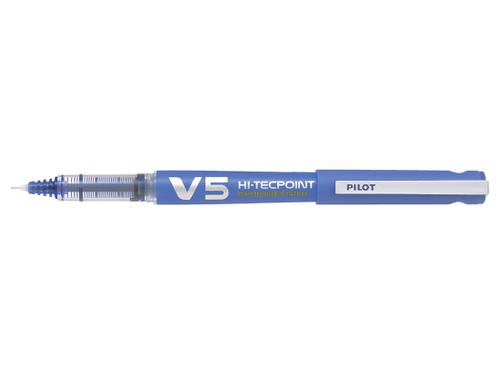 Pilot Begreen V5 Hi-Tecpoint Cartridge System Liquid Ink Rollerball Pen Recycled 0.5mm Tip 0.3mm Line Blue (Pack 10) - 4902505442803
