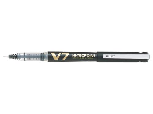 Pilot+Begreen+V7+Hi-Tecpoint+Cartridge+System+Liquid+Ink+Rollerball+Pen+Recycled+0.7mm+Tip+0.5mm+Line+Black+%28Pack+10%29+-+4902505442865