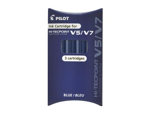Cartridge Pilot Refill for V5/V7 Eco Cartridge System Blue (Pack 3)