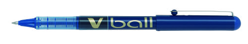 Pilot VBall Liquid Ink Rollerball Pen 0.7mm Tip 0.4mm Line Blue (Pack 12)