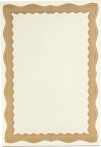 DECADry+Computer+Craft+Certificate+Paper+A4+90gsm%2C+30+Sheets%2C+with+Border-+Bronze