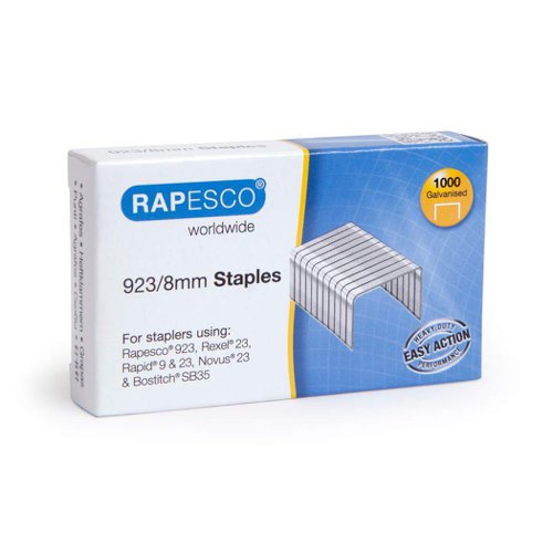 Rapesco+923%2F8mm+%2823+TYPE%29+GALVANISED+HEAVY+DUTY+STAPLES+%E2%80%93+PACK+OF+1000