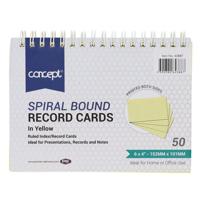CONCEPT PKT.50 6âX4â SPIRAL BOUND RE
