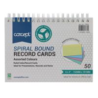 CONCEPT PKT.50 6âX4â SPIRAL BOUND RE