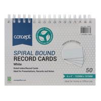 CONCEPT PKT.50 6âX4â SPIRAL BOUND RE