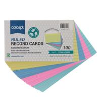 CONCEPT PKT.100 5âX3â RULED RECORD C