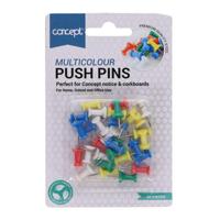 View more details for CONCEPT PKT.30 COLOURED PUSH PINS (CARTO CONCEPT PKT.30 COLOURED PUSH PINS (CARTO