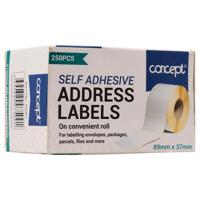 CONCEPT ROLL 250 SELF ADHESIVE WHITE ADD