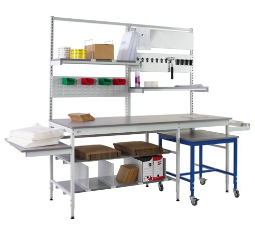 Pack Tek Dual Workbench Kit 2 840h x 1800w x 750d mm - Laminate Worktop Pack Tek Dual Workbench Kit 2 840h x 1800w x 750d mm - Laminate Worktop