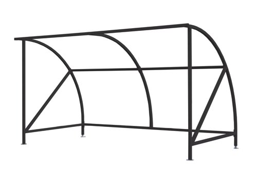Dudley Cycle Shelter - H.2230 W.2000 D.2150mm Black C/W 3 Loops Dudley Cycle Shelter - H.2230 W.2000 D.2150mm Black C/W 3 Loops