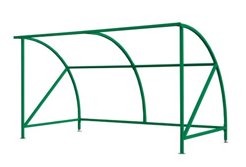 Dudley Cycle Shelter - H.2230 W.2000 D.2150mm Green C/W 3 Loops Dudley Cycle Shelter - H.2230 W.2000 D.2150mm Green C/W 3 Loops