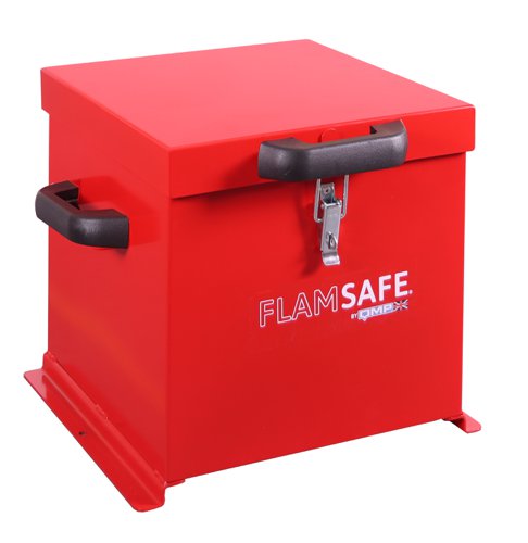 Flam Safe® Security Box - 380h x 360w x370d mm red Flam Safe® Security Box - 380h x 360w x370d mm red