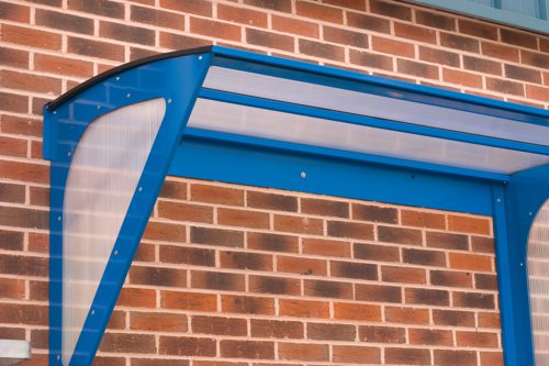 Small Wall Mounted Smoking Shelter 1000h x 2000w x 1100d mm 3 people Blue Small Wall Mounted Smoking Shelter 1000h x 2000w x 1100d mm 3 people Blue