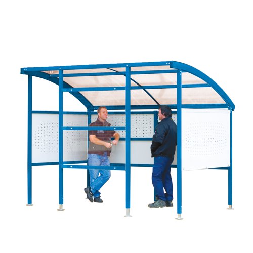Premier Shelter 2320h x 3000w x 2100d mm Perforated Steel Sides Blue Premier Shelter 2320h x 3000w x 2100d mm Perforated Steel Sides Blue