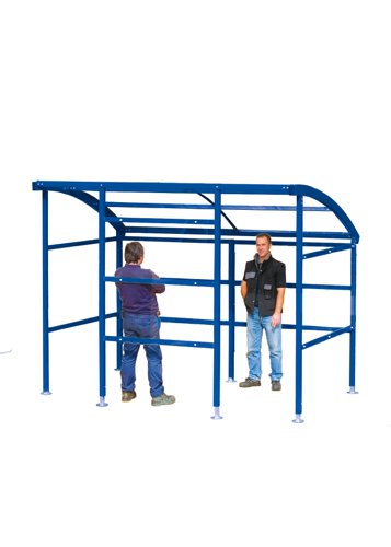 Premier Shelter 2320h x 3000w x 2100d mm Clear Perspex Sides Blue Premier Shelter 2320h x 3000w x 2100d mm Clear Perspex Sides Blue