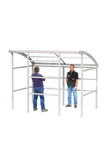 Premier Shelter 2320h x 3000w x 2100d mm Clear Perspex Sides Light Grey Premier Shelter 2320h x 3000w x 2100d mm Clear Perspex Sides Light Grey
