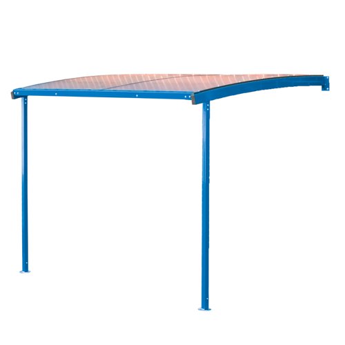 Wall Mounted Smoking Shelter Large 2270h x 3000w x 1900d mm Blue Wall Mounted Smoking Shelter Large 2270h x 3000w x 1900d mm Blue