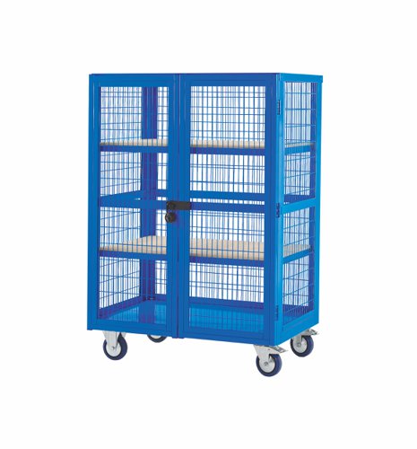 Boxwell Trolleys with doors 1355h x 900w x 600d mm plywood Blue Boxwell Trolleys with doors 1355h x 900w x 600d mm plywood Blue