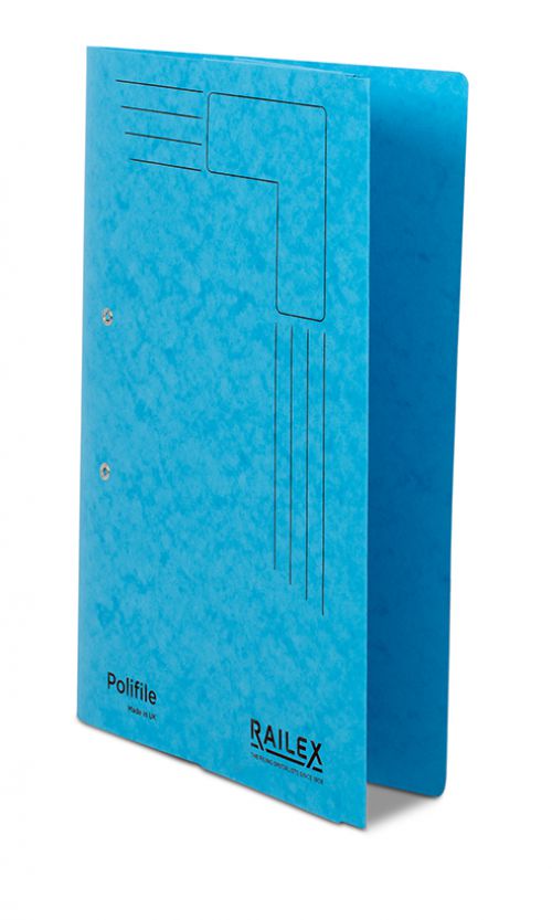 Railex Polifile PL5P Foolscap with Pocket 350gsm Turquoise PK25