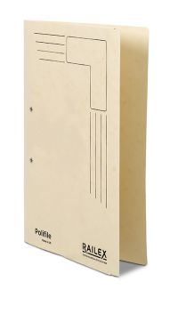 Railex Polifile PL5P Foolscap with Pocket 350gsm Ivory PK25