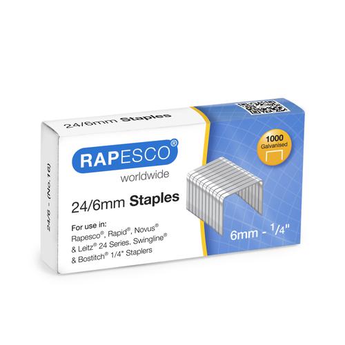 Rapesco+24%2F6mm+Galvanised+Staples+%28Pack+1000%29+-+S24607Z3