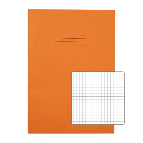 Rhino+Exercise+Book+5mm+Square+A4+Orange+80+Page+Pack+Of+100+Ex66852-5+3P