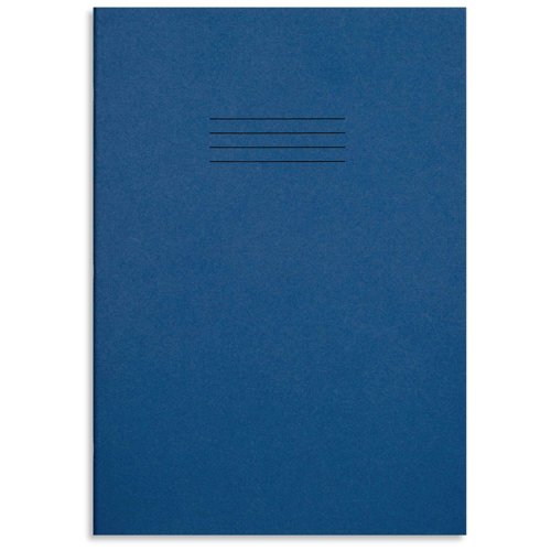 RHINO A4 Tinted Exercise Book 80 Pages / 40 Leaf Dark Blue with Cream Paper Blank RHINO A4 Tinted Exercise Book 80 Pages / 40 Leaf Dark Blue with Cream Paper Blank