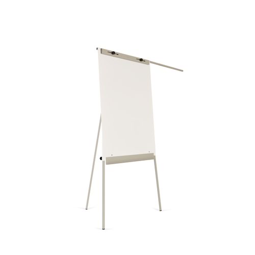 ROCADA+VISUALLINE+Tripod+Magnetic+Flipchart+with+Dry-Wipe+Surface+%28Height+Adjustable%29+-+Grey