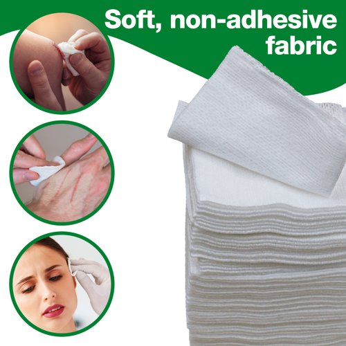 HypaCover+Non-Woven+Swabs+4+ply+PK100+7.5cm+x+7.5cm