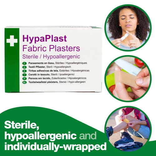 HypaPlast+Fabric+Plasters+7.2+x+2.5cm+%28Pack+100%29+-+D8001