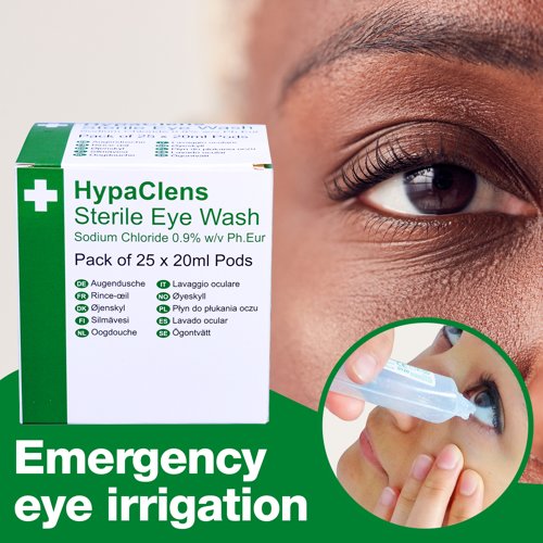 HypaClens+Sterile+Eyewash+20ml+Pods+%28Pack+25%29+-+E401APK25