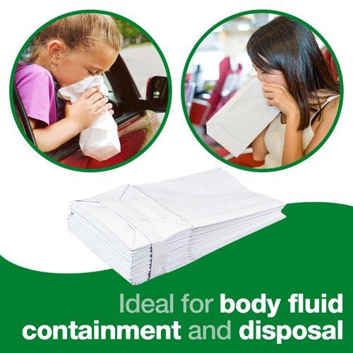 HypaClean+Vomit+Bags+PK100+4+Bundles+x+25+80gsm
